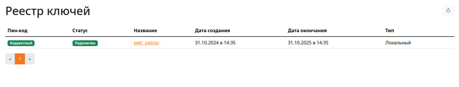 Реестр ключей